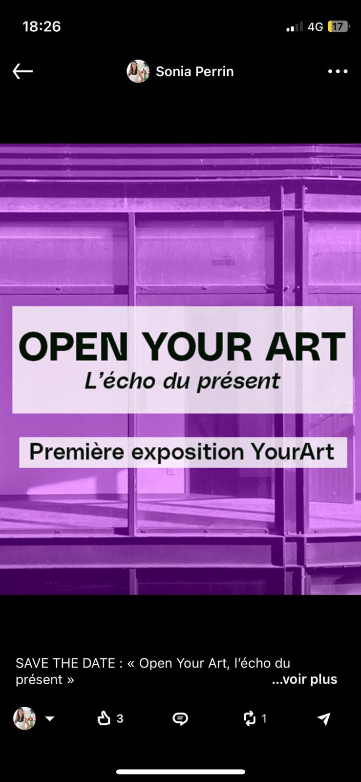 Hors les murs: La communauté Art et Photo vous invite au vernissage "OPEN YOUR ART, l'ÉCHO DU PRÉSENT"